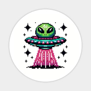 Green Alien UFO Magnet